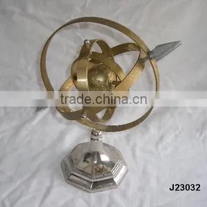 Brass Armillary in Brass and Nickel Finish thumbnail-1