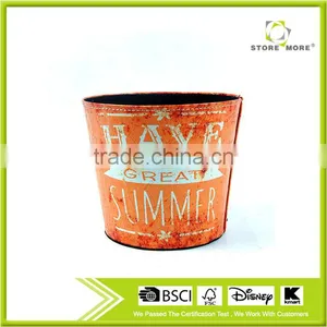Orange Waste Bin Faux Leather Kitchen Trash Can No Lid thumbnail-1