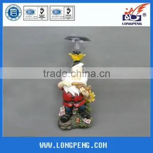 Customized Solar Polyresin Garden Dwarfs,Resin Gnome Solar Garden Light Garden Decoration thumbnail-1