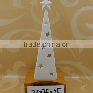Factory Wholesale White Ceramic Christmas Star Deco thumbnail-1
