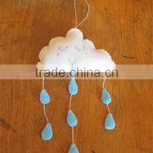 2017 Mini Felt Rain Cloud Wall Hanging Nursery Decor Made in China thumbnail-1