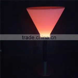 Plastic Outdoor Bar Furniture LED Plastic Table With RGB 16 Color Changing 56*56*56cm thumbnail-6