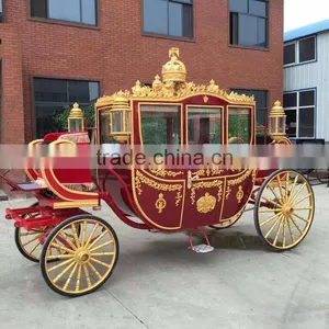 BISINI Royal Horse Carriage Used Cinderella Pumpkin Horse Carriage (BG11-M057) thumbnail-1