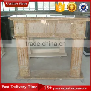 Chinese Light Yellow Granite Fireplace Surround thumbnail-1