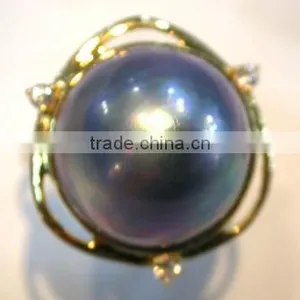 Beautiful Real Natural Pearl Ring Tahitian Pearl Ring thumbnail-1