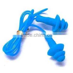 Hot Sell Silicone Ear Plugs With PU String for Swimming Hearing Protection thumbnail-1