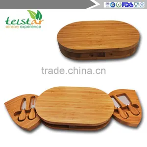 Manufacturers Selling 100% of the Natural Bamboo Cheese Board and Sliding Out Type and Cutlery Drawer thumbnail-3