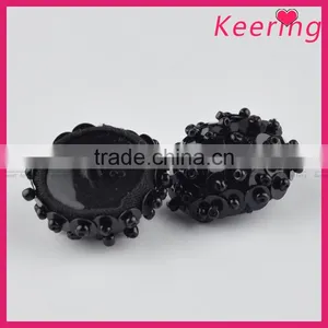 Wholesale Vogue Small Size Black Decorative Buttons Accessory Button for Clothing WBKA-298 thumbnail-4