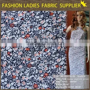 New Fashion 100% Rayon Challis Print Wholesale 100% Rayon Print for Lady's Dress thumbnail-1