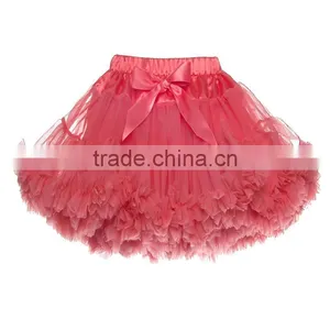 2016 Newest Bright Plain Pettiskirt Baby Toddler Skirt Baby Girls Ivory Tutu Lace Petti 1st Birthday Tutu Skirt thumbnail-3
