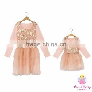 Wholesale Mother and Daughter Matching Dresses Mommy and me Clothing thumbnail-3