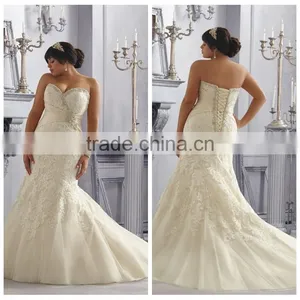 Front Short Long Back Empire Waist Plus Size Wedding Dress thumbnail-1
