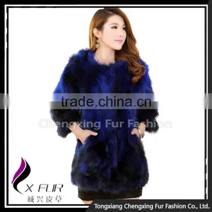 CX-G-A-18A 2016 New Real Raccoon Dog Fur Real Fur Jacket thumbnail-1