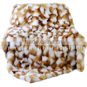 CX-D-56 2016 New Luxury Cheap Wholesale Real Fox Fur Throw Blanket thumbnail-1