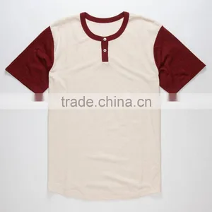 Mens T-Shirt With Contrast Neck Binding and Placket, 100% Ctn, S/J, 160 Gsm thumbnail-1
