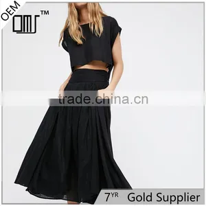 2017 OEM Summer Fashion Factory Price Women Comfortable Middle Skirt thumbnail-1