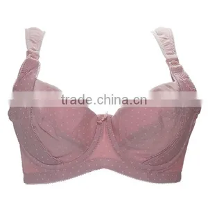 High Quality Breathable Dot 3/4 Cup Ladies Cotton Nursing Bar thumbnail-3