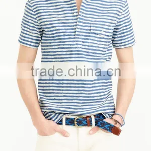 2015 SHORT-SLEEVE COTTON SHIRT Stripe Men Shirts 100% Cotton Short Sleeve OEM Service thumbnail-1