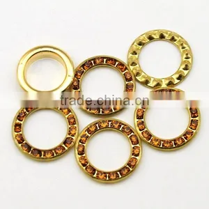 5 Colors 22mm Big Round Metal Brass Rhinestone Eyelets Crystal Diamond Grommets Glass Eyelets RE-22mm thumbnail-4