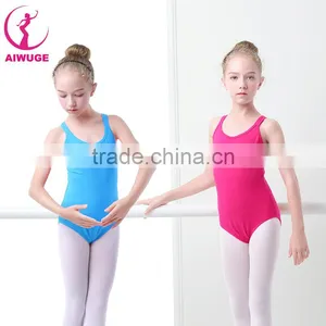 Summer Kids Camisole Leotards Daily Ballet Training Dancewear Plain Pink Leotards thumbnail-3