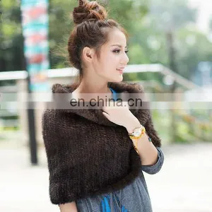 North American Style Knitted Mink Fur Tube for Women thumbnail-3