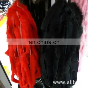 Raccoon Fur/Natural Rabbit Fur Strips / Raw Fur Material thumbnail-1
