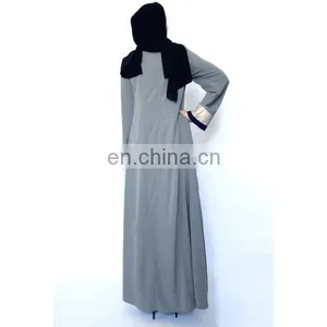 Customize Hot Sale Women Front Open Abaya Egypt,new Design Abaya in China thumbnail-4