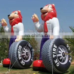 Giant Inflatable Tire Fox,inflatable Cartoon for Tire Advertising thumbnail-1