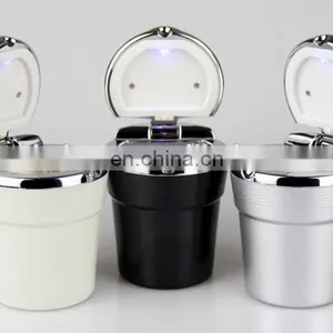 Portable Universal Black/ White Auto Led Lighted Car Ashtray thumbnail-1