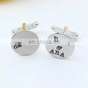 Engraved Hand Stamped Metal Cufflink thumbnail-1