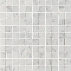 Carrara C White Marble Mosaic Tiles Backsplash Mosaic thumbnail-2