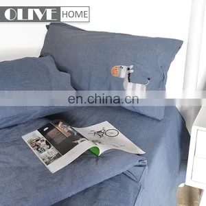 Wholesale Home Textile Luxury Embroidery Animal 100% Cotton Comforter Quilt Set Bed Sheet Cover Set Baby Bedding Set For Kids thumbnail-5