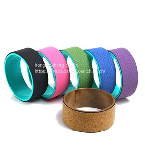 Factory Supply Custom Design 13inch Cork Yoga Wheel for Back Pain thumbnail-3