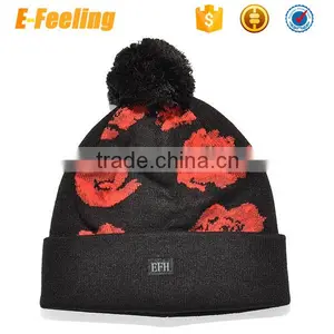 2016 Fashion Custom Bulk Beanie With Pom thumbnail-3