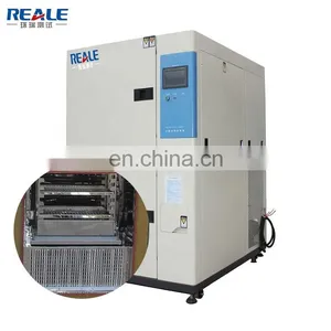 -60C~150C Thermal Shock Test Chamber Two Zone Under Alternating High-low Temp Testing Environment Hot Cold Thermal Shock Tester thumbnail-3