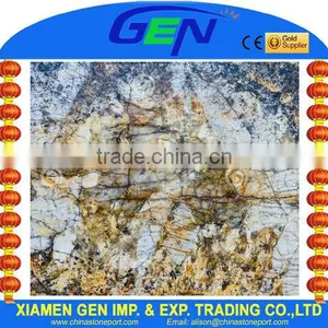 White Mix Blue and Yellow Granite Slab thumbnail-1
