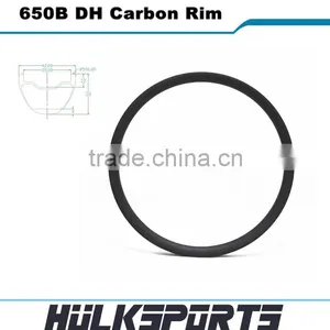 Hot Sale 650b DH Mountain Bike Rims 42mm Width Carbon 27.5er Mtb Wheels 28H-36H 650B dh Carbon Rim thumbnail-1