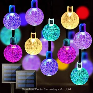 Factory Supply Solar Crystal Ball String Lights - 8 Modes Waterproof for Outdoor Christmas Party Garden Decor thumbnail-1