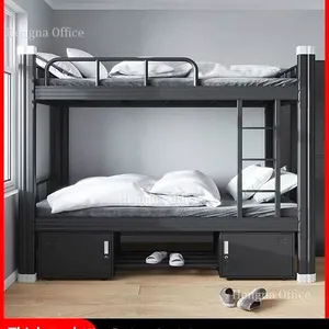 2 Tier Steel Double Deck Bed | Detachable Ladder & Moisture Proof Painting | Employee Housing Quarters - Verified Supplier thumbnail-2