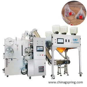 Fully Automatic Pyramid Triangle Tea Bag Packaging Machine for Herbal Tea Granule thumbnail-1