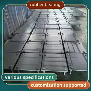 PTFE Sliding Rubber Bridge Bearing Low Friction Elastomeric Support Bearing for Long Span Bridge thumbnail-1