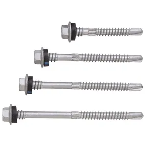 Self Drilling Screw Flat Head With EPDM Washer 304 Stainless Steel for Wall Cladding High Hardness Factory Direct Full Sizes thumbnail-2