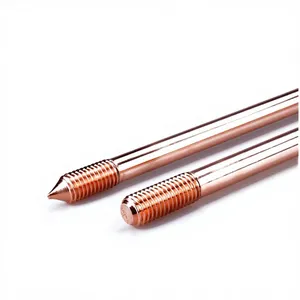 Copper Earth Rod C11000 ASTM B187 5/8 Inch Threaded Grounding Electrode thumbnail-2