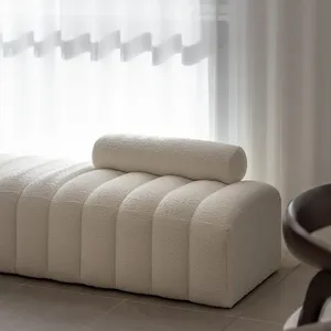Boucle Bench With Backrest for Hotel Room thumbnail-3