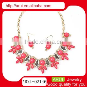 Bulk Colored Stones Choker Necklaces 2016 Crystal Statement Necklace thumbnail-4