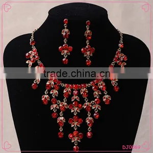 National Wind Jewelry Design Vintage Crystal Tassel Jewelry Set thumbnail-1