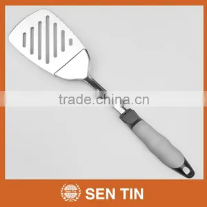 KU-A04BTPR Stainless Steel Slotted Turner With PP & TPR Handle Kitchen Tool thumbnail-3
