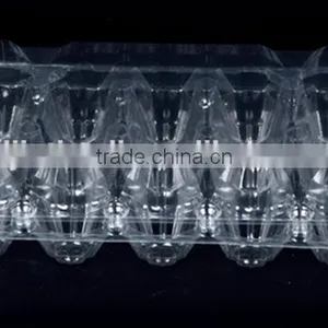 Wholesale Clear Plastic Clamshell Egg Tray Box Packaging of 15 Holes/cavities thumbnail-5
