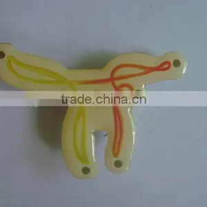 Promotional Die Cutting Design Badge Pins, 3D Shaped Led Brooches thumbnail-1