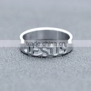 2016 Stainless Steel Custom Cut-out Some Alphabets Link Band Ring thumbnail-2